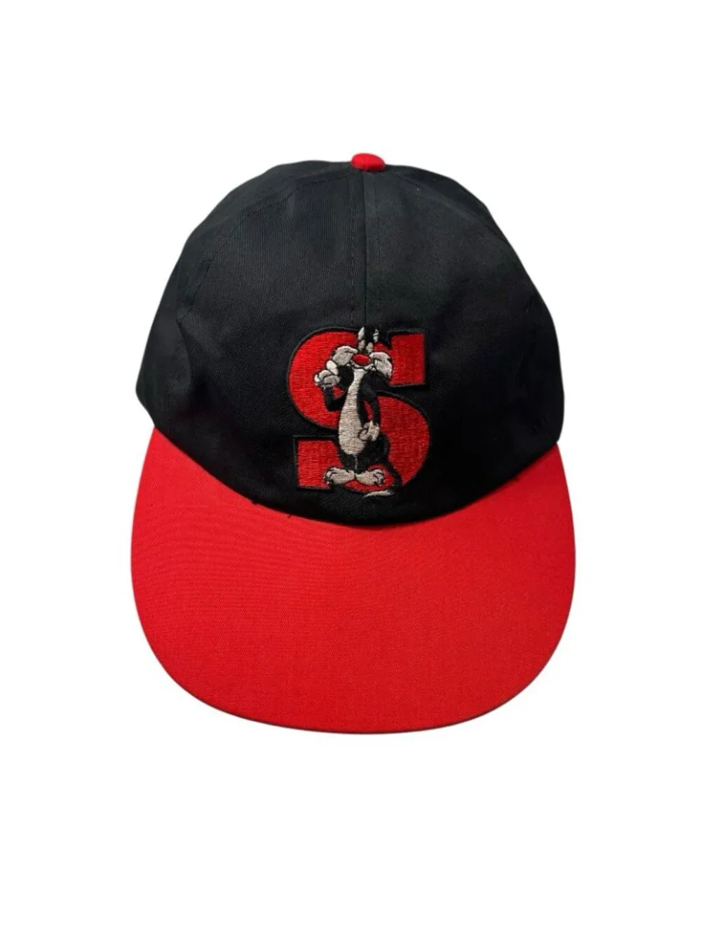 Sylvester the Cat Looney Tunes Vintage Hat Cap 1993 90's Dad Long Bill Strapback